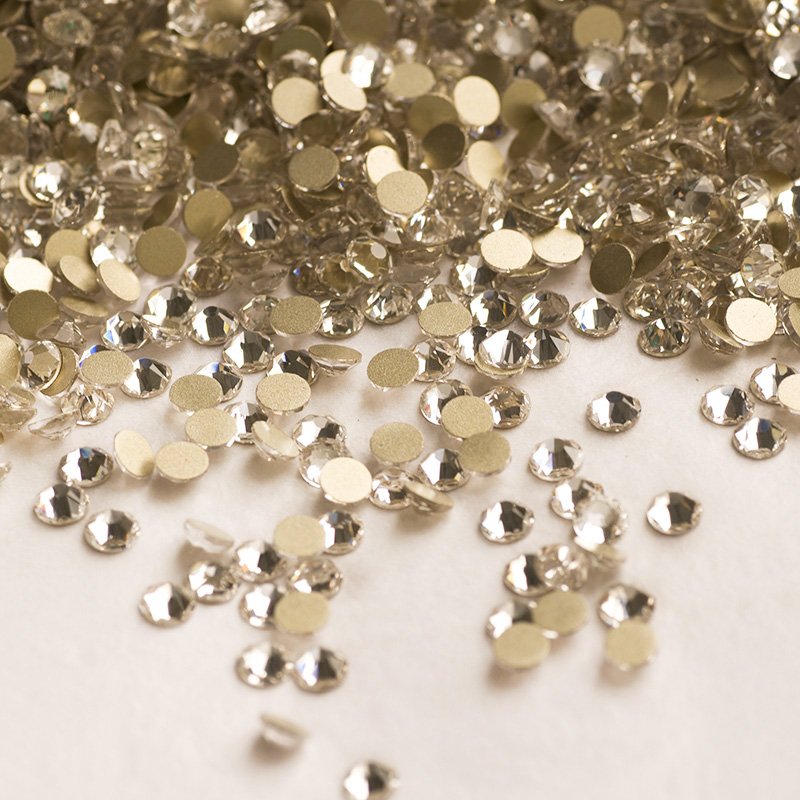 Wholesale Price 2088 16 Cutting Facet crystal Clear rhinestones flat back for nail art,cup,New Year gift