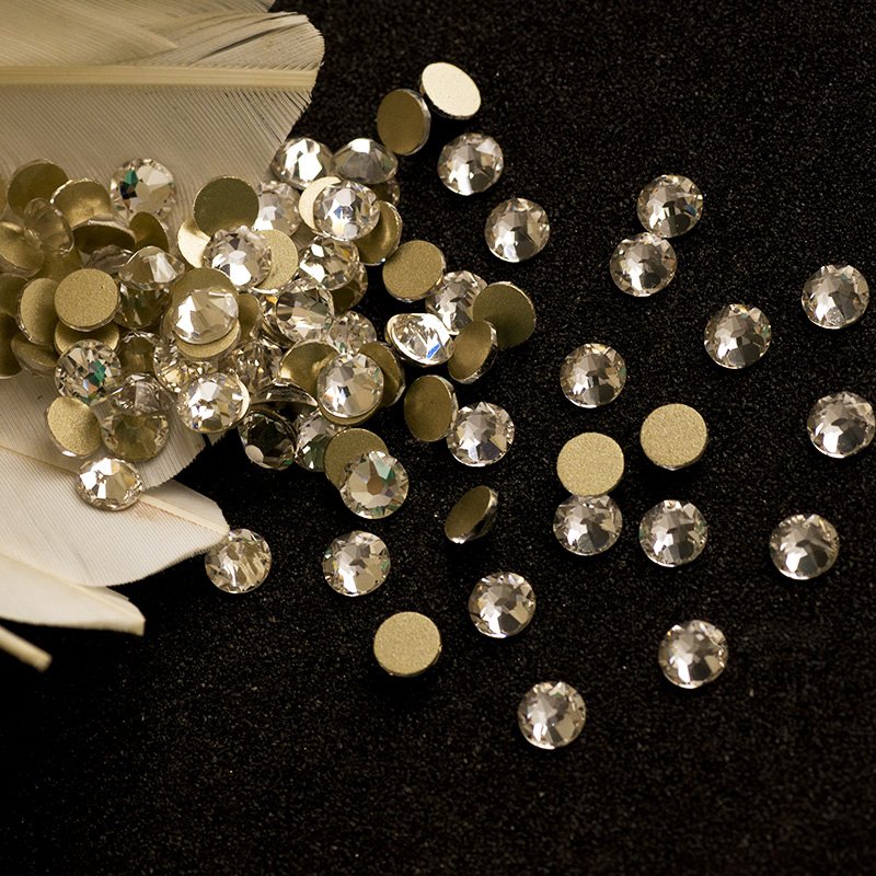 Wholesale Price 2088 16 Cutting Facet crystal Clear rhinestones flat back for nail art,cup,New Year gift