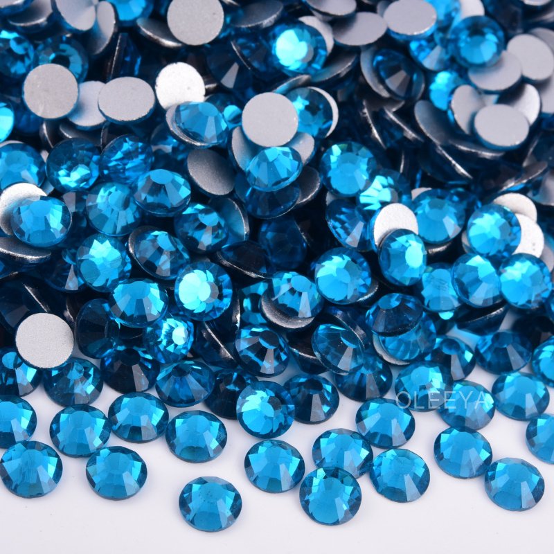Factory Wholesale 100% Good Feedback P57~P98 Glass Glitter Flat Back Non Hot Fix Crystal Rhinestone In Bulk For Nailart