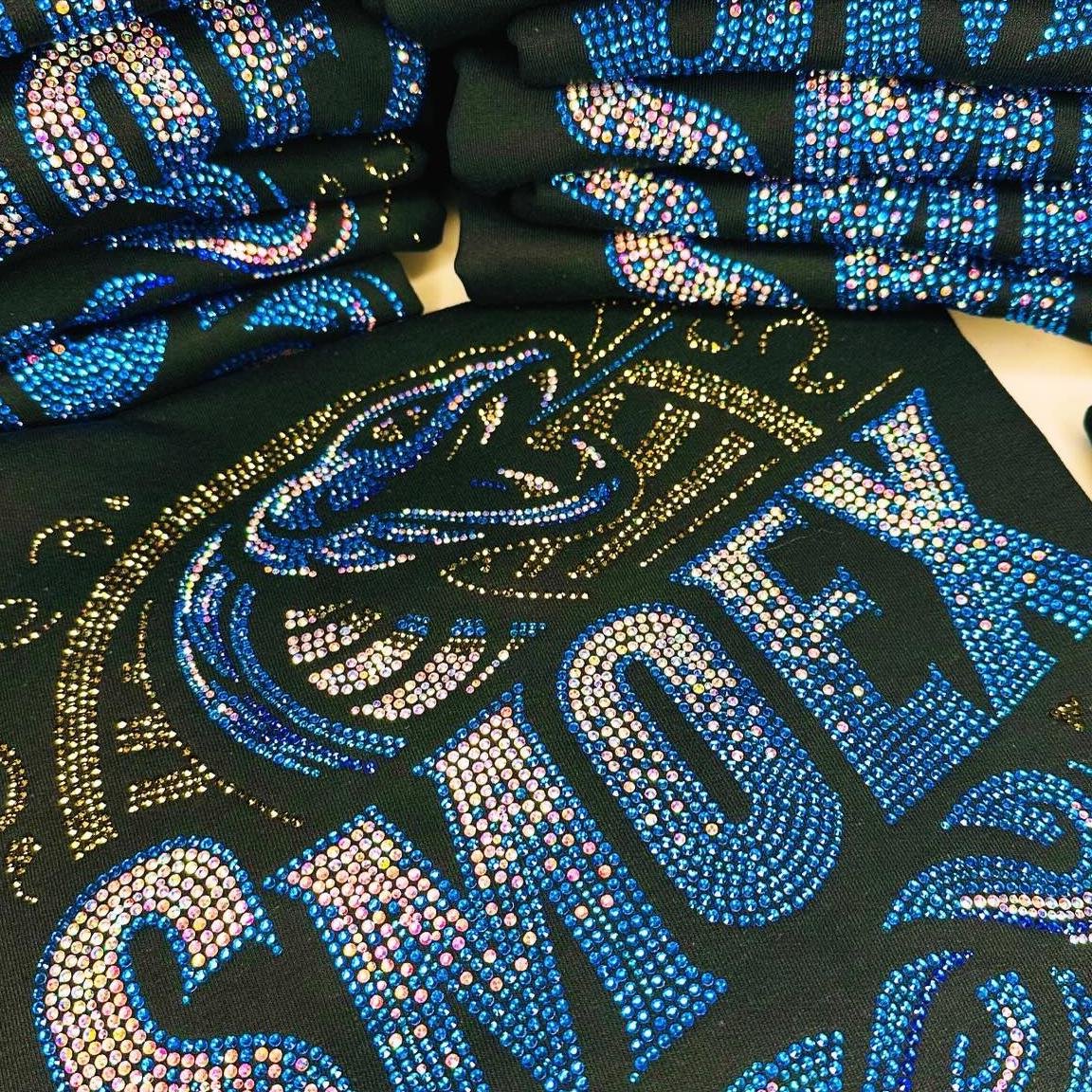 High Quality Rhinestone Transfer Cheer Custom Designs Cheer Rhinestone Transfer for Cheer Team