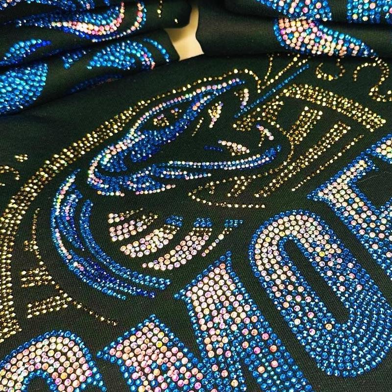 High Quality Rhinestone Transfer Cheer Custom Designs Cheer Rhinestone Transfer for Cheer Team
