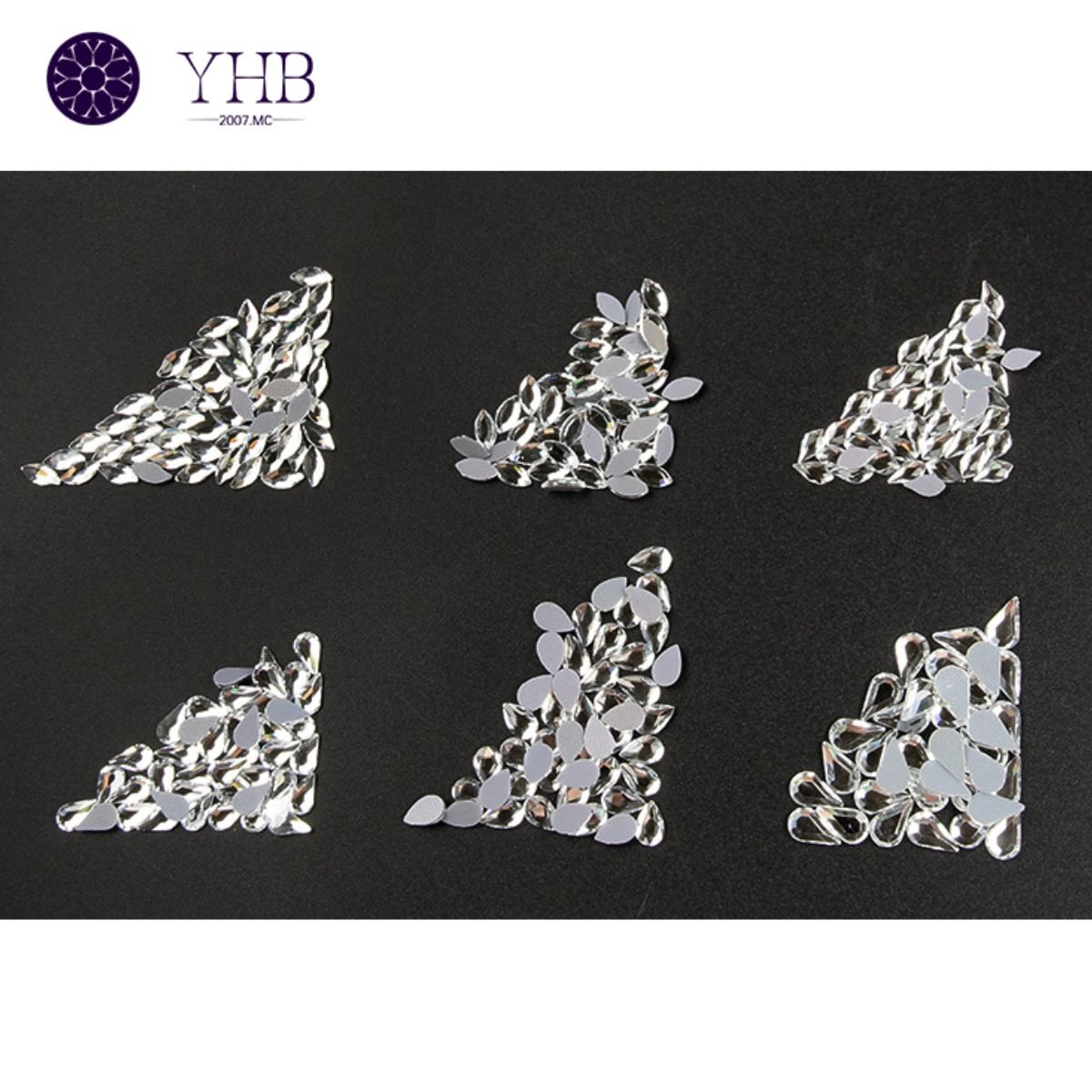 Fancy Stone 10mm Crystal Clear White Color Rhombus Lead Free Crystals Rhinestone