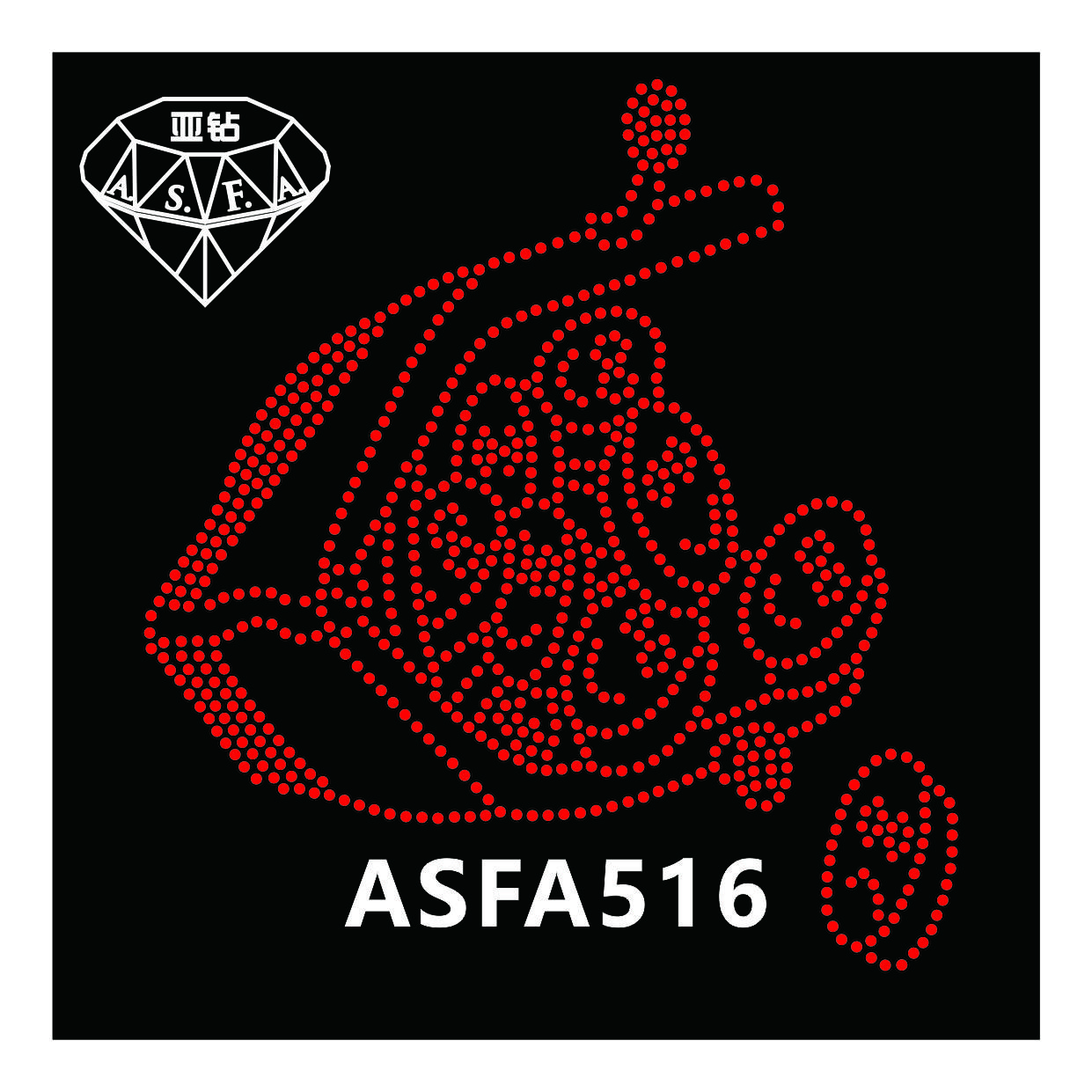 ASFA516 Rhinestone Transfer Hot-fix With Hot Fix Motif Tape For Fashion Bling Keychain