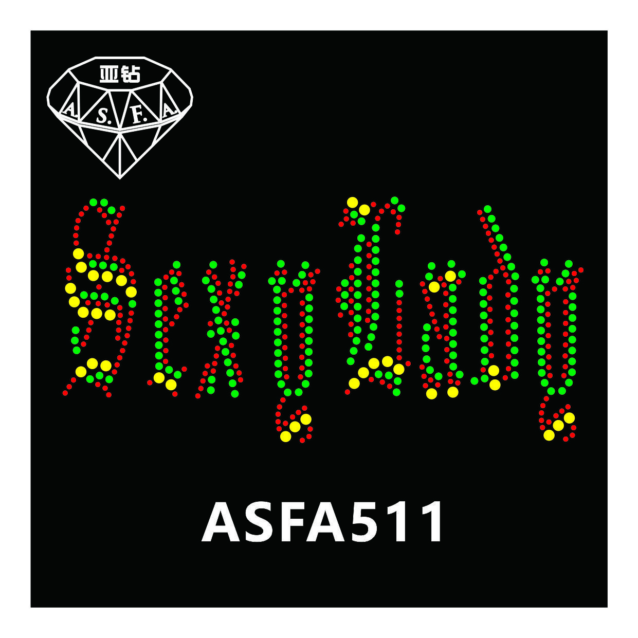 ASFA516 Rhinestone Transfer Hot-fix With Hot Fix Motif Tape For Fashion Bling Keychain