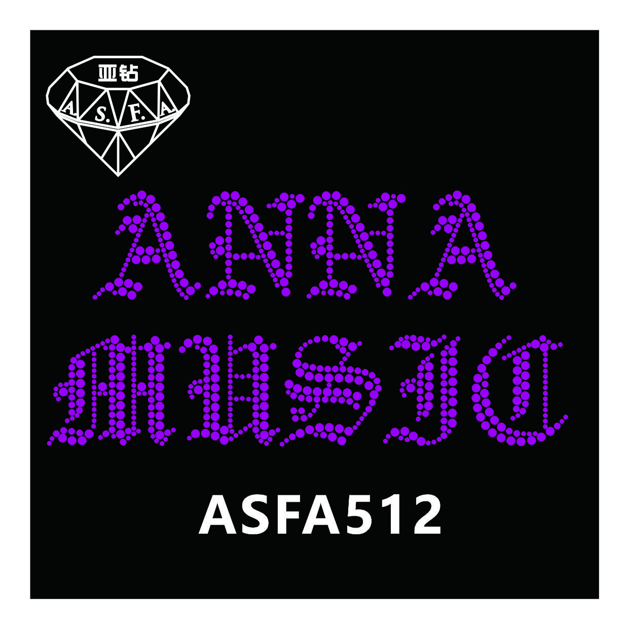 ASFA516 Rhinestone Transfer Hot-fix With Hot Fix Motif Tape For Fashion Bling Keychain