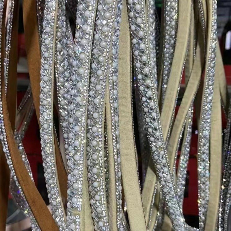 wholesale 6mm crystal Rhinestone sandal Strass Strip Rhinestone Rope for shoes