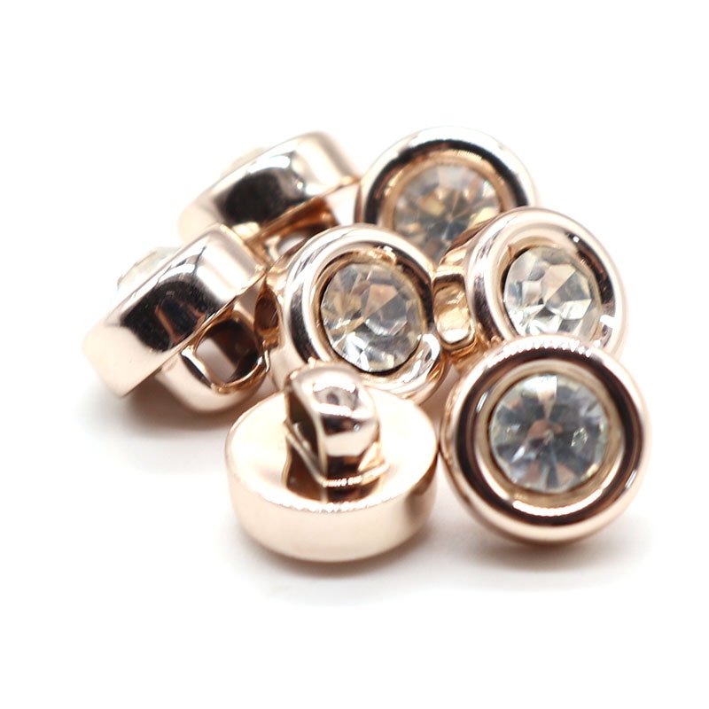 Designer custom rhinestone crystal button Garment accessories round crystal resin button for dresses