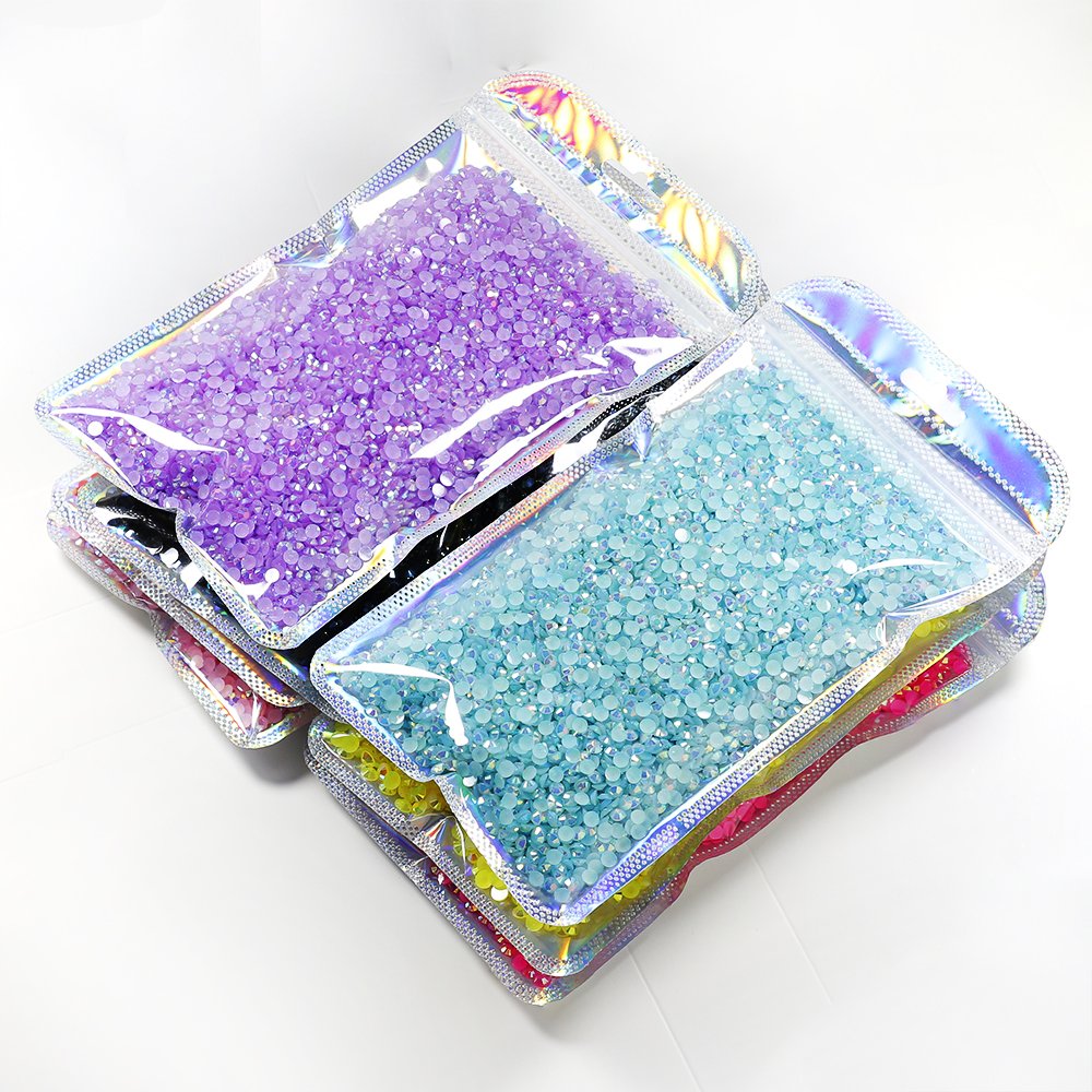 Yantuo Rhinestones Crystal AB Resin Non Hot Fix Strass Flatback Wholesale 6mm Stones Jelly Pink High Grade Jelly Shoes 2 Bags