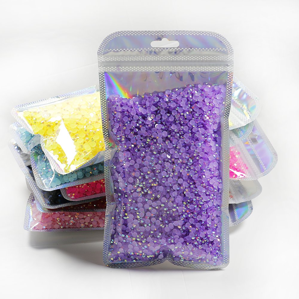 Yantuo Rhinestones Crystal AB Resin Non Hot Fix Strass Flatback Wholesale 6mm Stones Jelly Pink High Grade Jelly Shoes 2 Bags