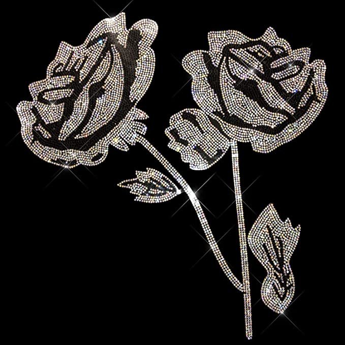 Wholesale low MOQ rhinestone transfer Custom size rhinestone pattern for clothing
