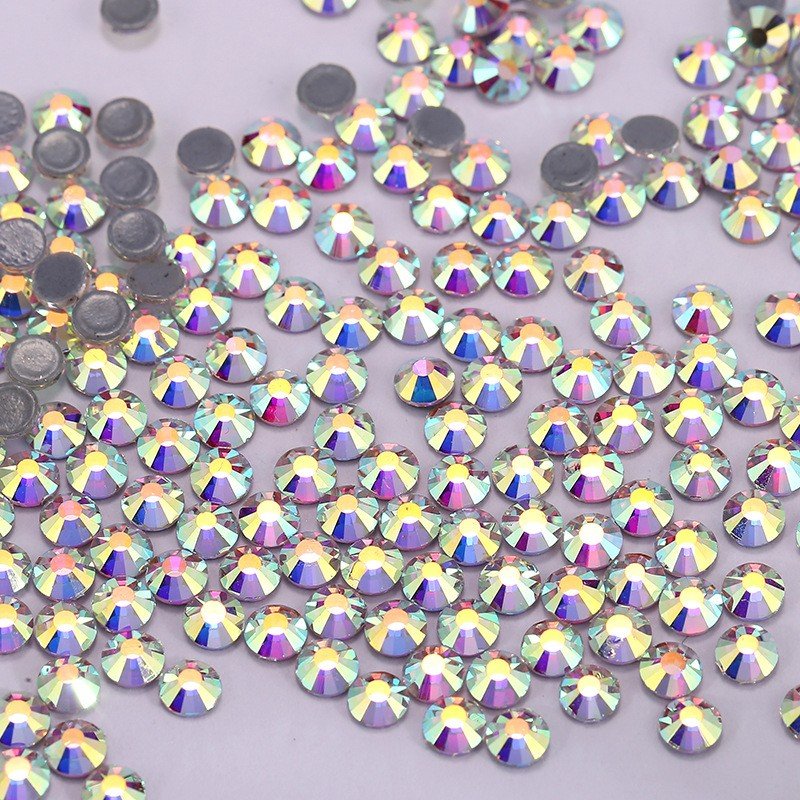 14400PCS Hot Fix Crystal Rhinestone SS10 Bulk Flat Back 12 Cut Facets Glass Rhinestones For Garment Dress