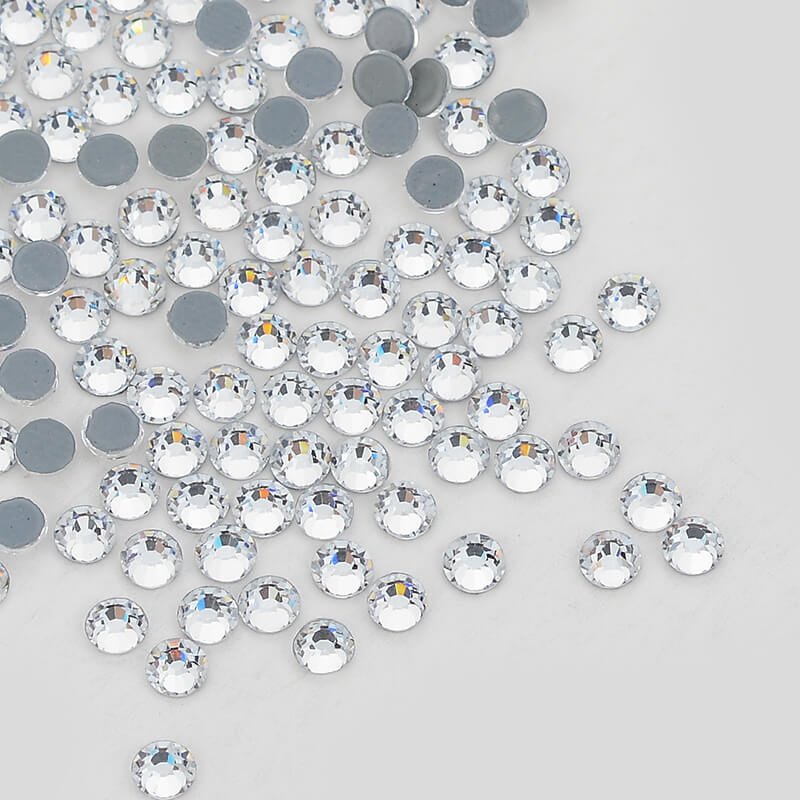 14400PCS Hot Fix Crystal Rhinestone SS10 Bulk Flat Back 12 Cut Facets Glass Rhinestones For Garment Dress