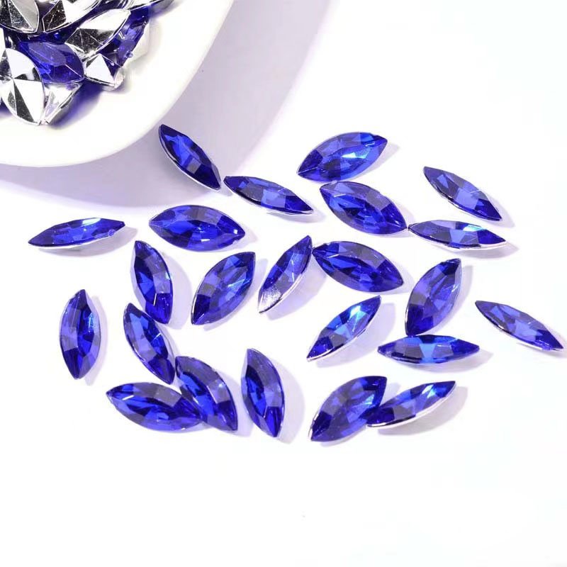 Crystal Stones Sewing Acrylic Gems Strass Beads Flatback Horse Eye Sew On Rhinestone stone trimming