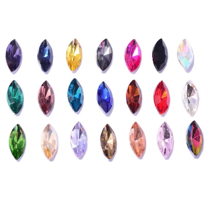 Crystal Stones Sewing Acrylic Gems Strass Beads Flatback Horse Eye Sew On Rhinestone stone trimming