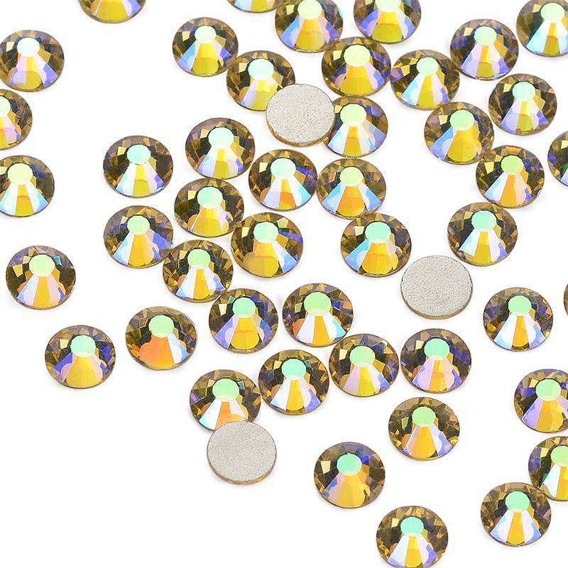 Ss 6 8 10 16 20 30 Pink AB Heat Transfer Strass Stones Iron On Crystal Hotfix Glass Rhinestones For Dress