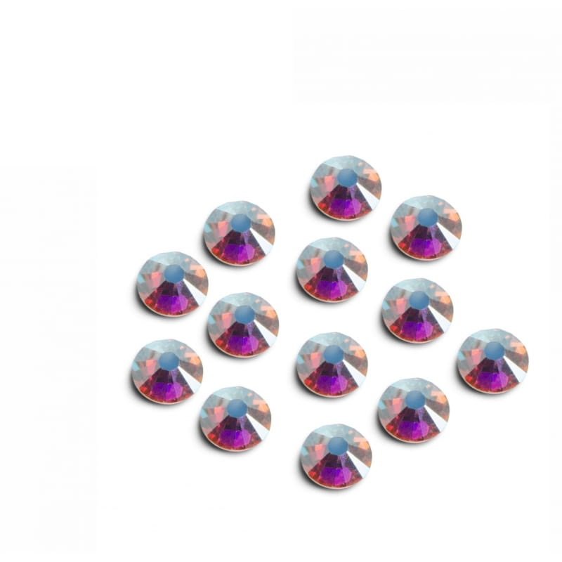 Ss 6 8 10 16 20 30 Pink AB Heat Transfer Strass Stones Iron On Crystal Hotfix Glass Rhinestones For Dress