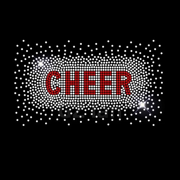 Custom Cheer Mom Bows Rhinestone Transfer Gymnastics Cheerleaders Hotfix Rhinestone Motif Crystal Rhinestone