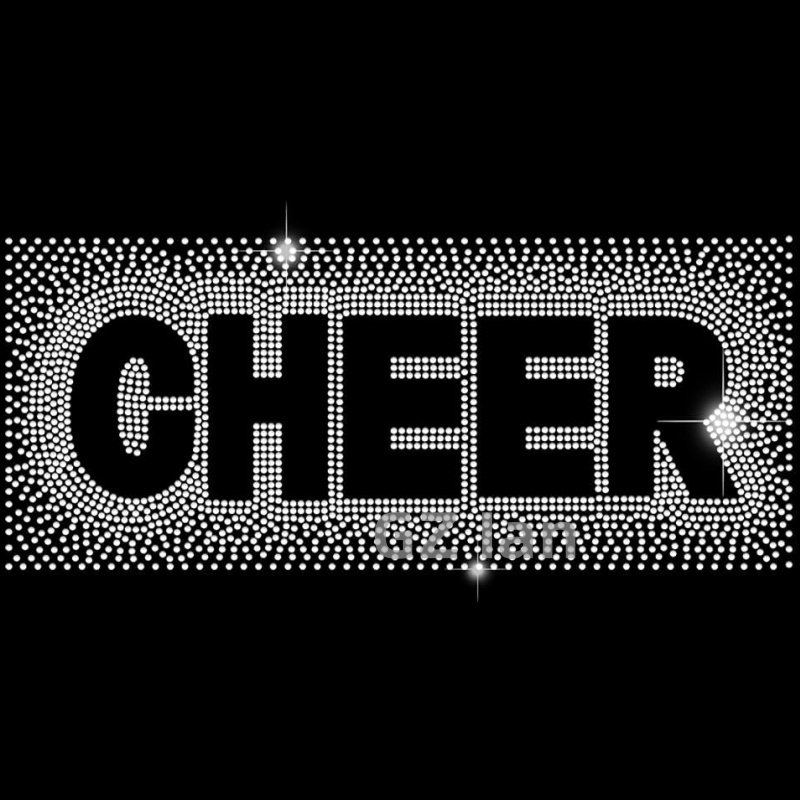Custom Cheer Mom Bows Rhinestone Transfer Gymnastics Cheerleaders Hotfix Rhinestone Motif Crystal Rhinestone