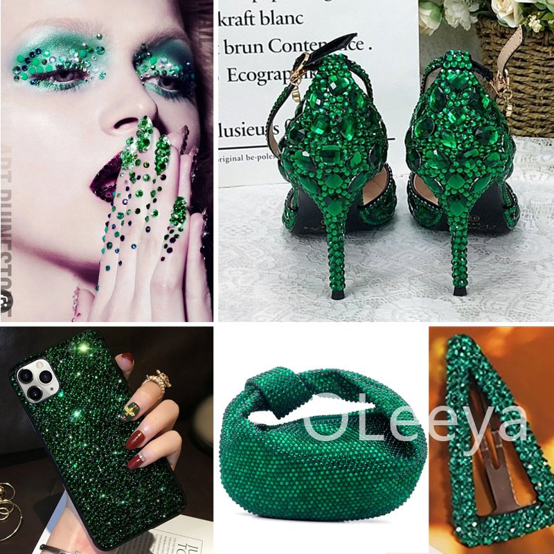 Factory Wholesale Good Quality Glass Stones Flat Back Cold Fixation Mocha Non Hot Fix Crystal Rhinestones for Nails Tumblers