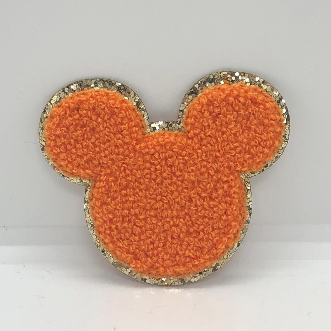 custom Logo letter chenille patch embroidery Hot Sale designer Custom Glitter Chenille embroidery Mouse Head Iron On patch