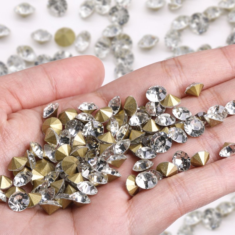 EYL 1440 Pcs transparent point Back jewelry Diamond Crystals Stone Nail Art Rhinestones