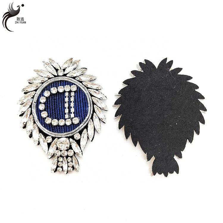 Rhinestone diamond beaded crystal patch rhinestone applique patches for clothing accessories