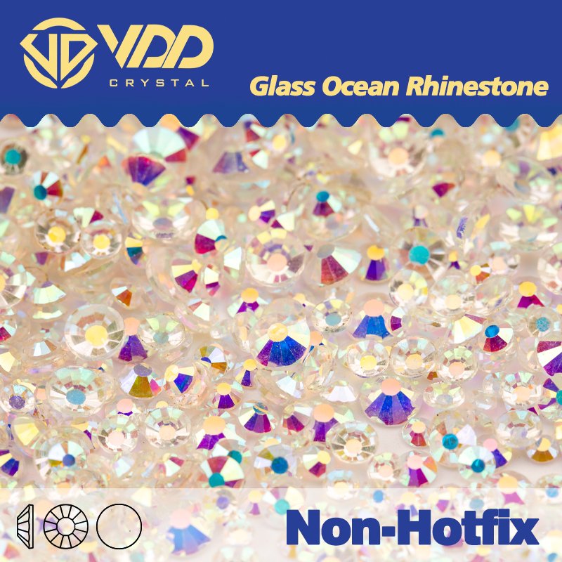 VDD 057 Transparent AB SS3-SS30 Glass Rhinestones Crystal Non Hotfix Flatback Strass Glitter Stones For DIY Nail Art Decorations
