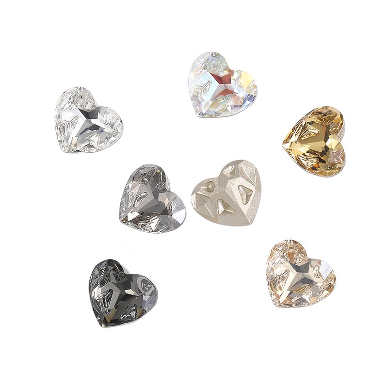 Xichuan New Design Heart Shape K9 Glass Beads Point Back Fancy Loose Rhinestone For Clothing Accessories Wedding Dress
