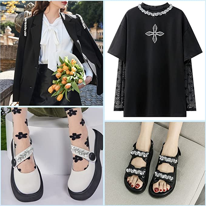 Fashion de pedreria oem wholesale Luxury rhinestone bodice applique for dresses custom design beaded Chain rhinestone