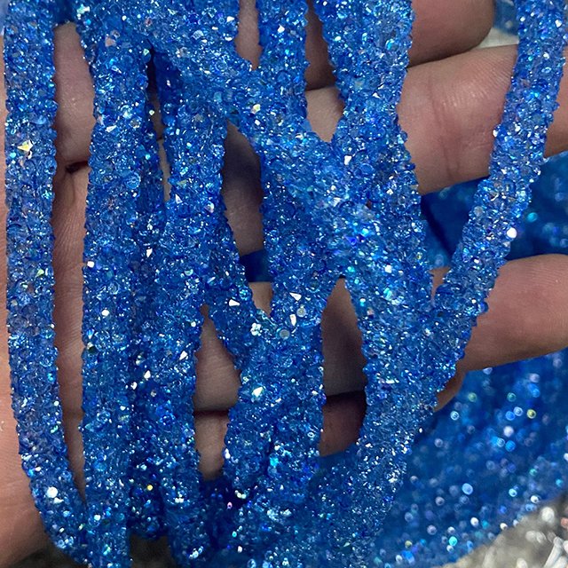 Wholesale 6mm Crystal Rhinestone Sandal Strass Strip Rhinestone Rope For Shoes Glass Customization Shoes Diamonds Straps