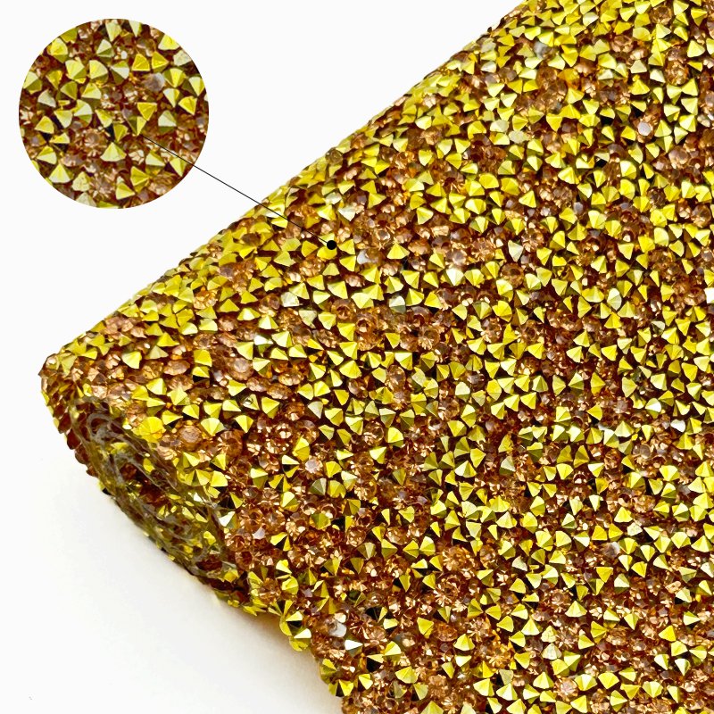 40*24cm Strass Crystal Resin Rhinestone Hotfix Pointback Rhinestone Mesh Sheet