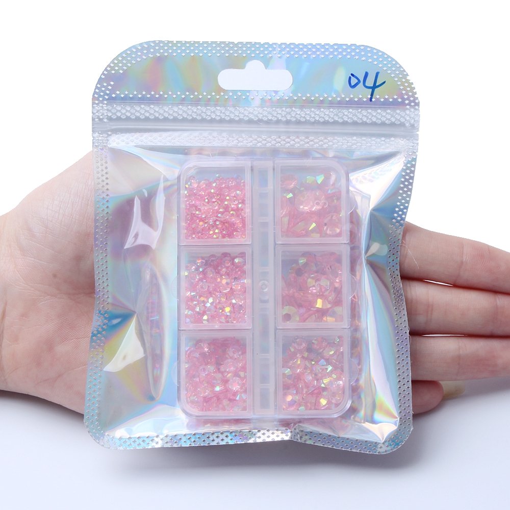 New Flat Back Round Bright Nail Resin Rhinestones Hairpin Clothing Accessories Parts Wholesale