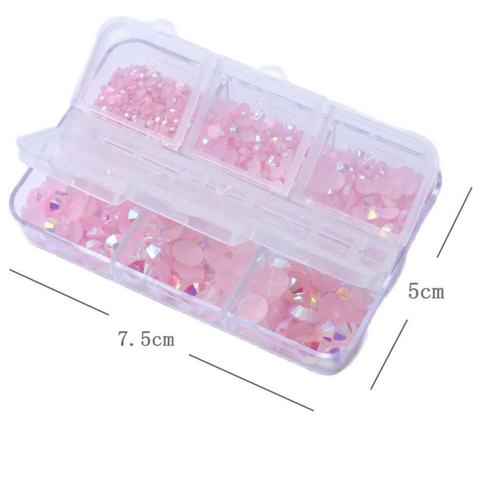New Flat Back Round Bright Nail Resin Rhinestones Hairpin Clothing Accessories Parts Wholesale