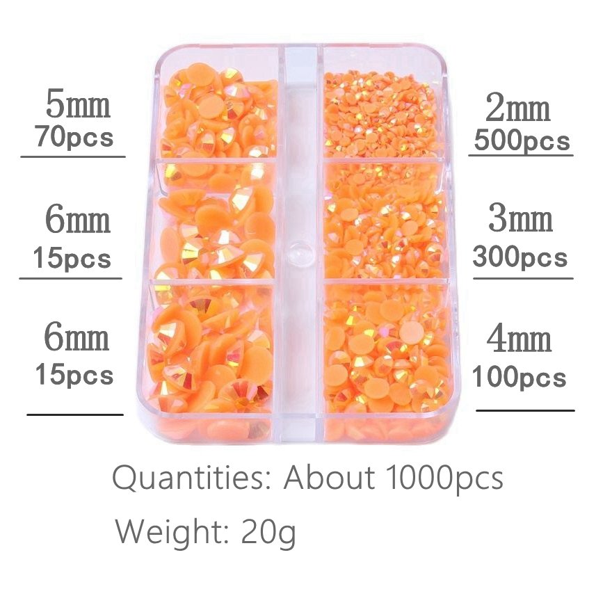 New Flat Back Round Bright Nail Resin Rhinestones Hairpin Clothing Accessories Parts Wholesale
