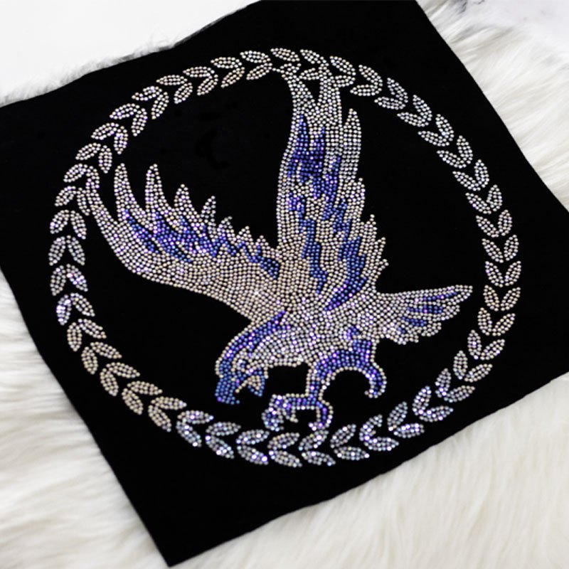 Customized New Products Custom Rhinestone heat transfers for t-shirts