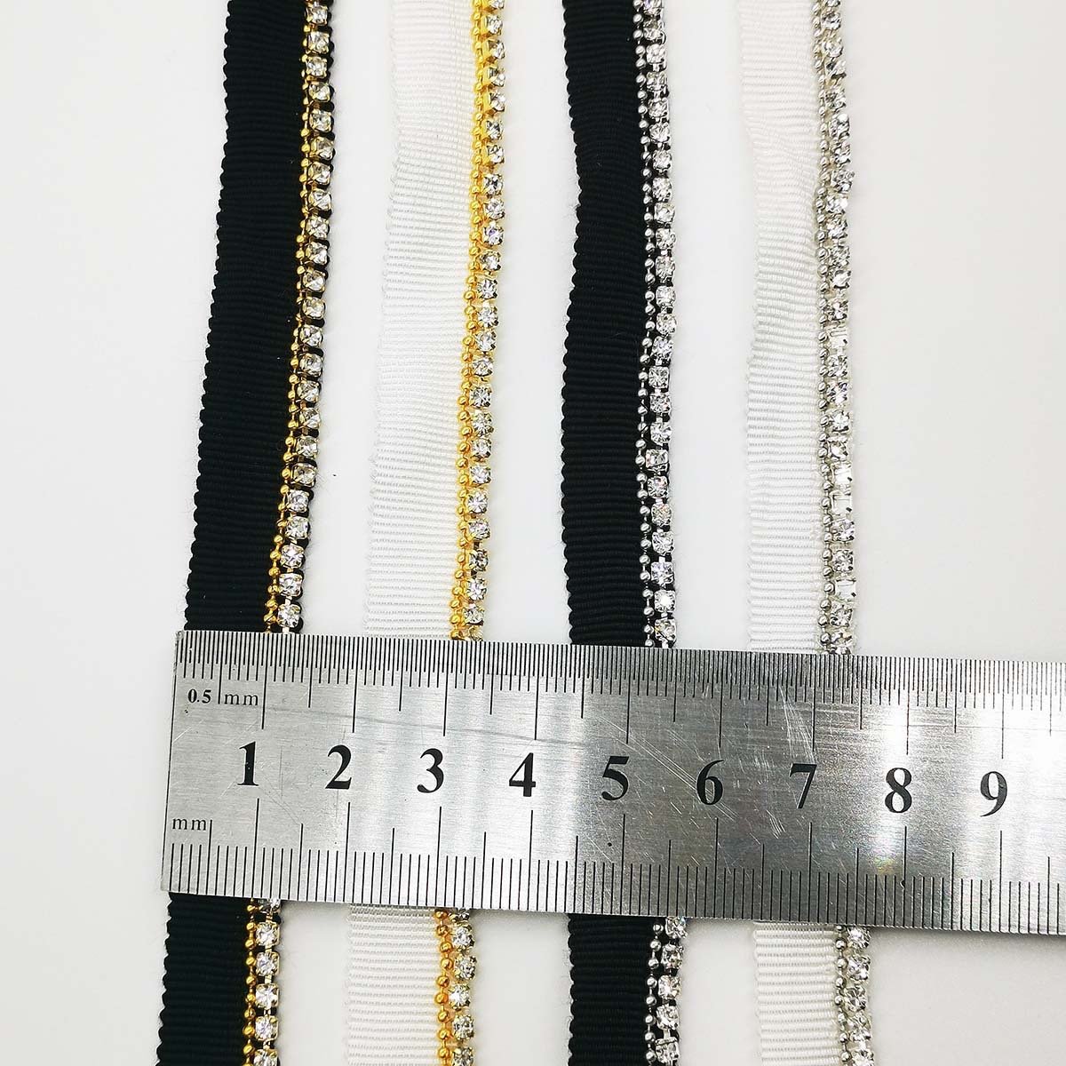 NEW webbing with rhinestones chain lace trims claw rhinestone beaded for headdress bags DIY clothing accessories