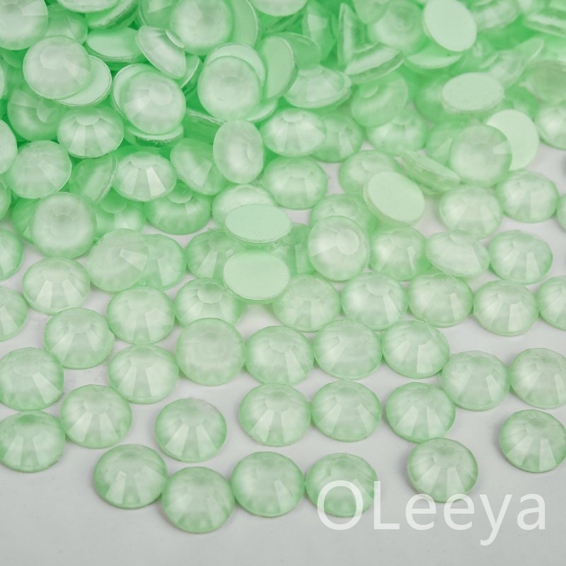 Oleeya Bulk Rhinestone SS6-SS30 Macaron Crystal Luminous Glow In The Dark Flatback Non Hotfix Strass For Nails