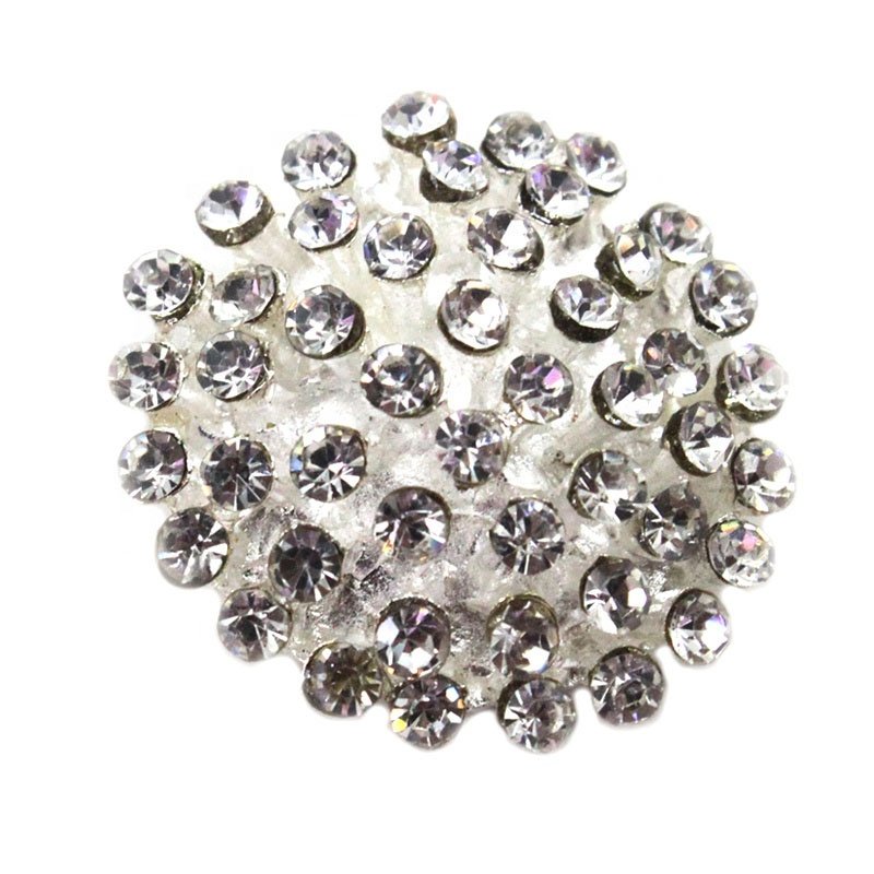 New design decorative rhinestone snowflake brooch buttons top metal button press shank button for shirt
