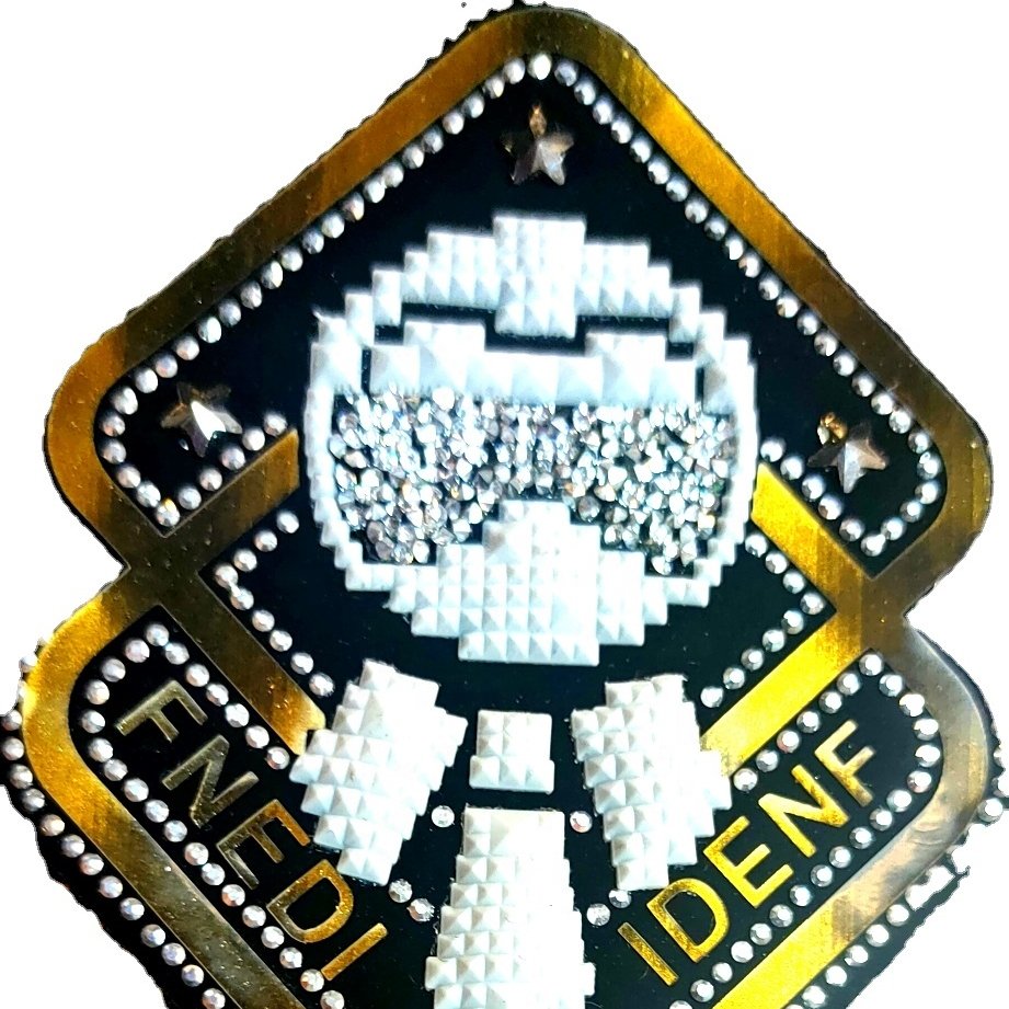 High Quality Diamond Rhinestone Patch Garment Applique with Tassel