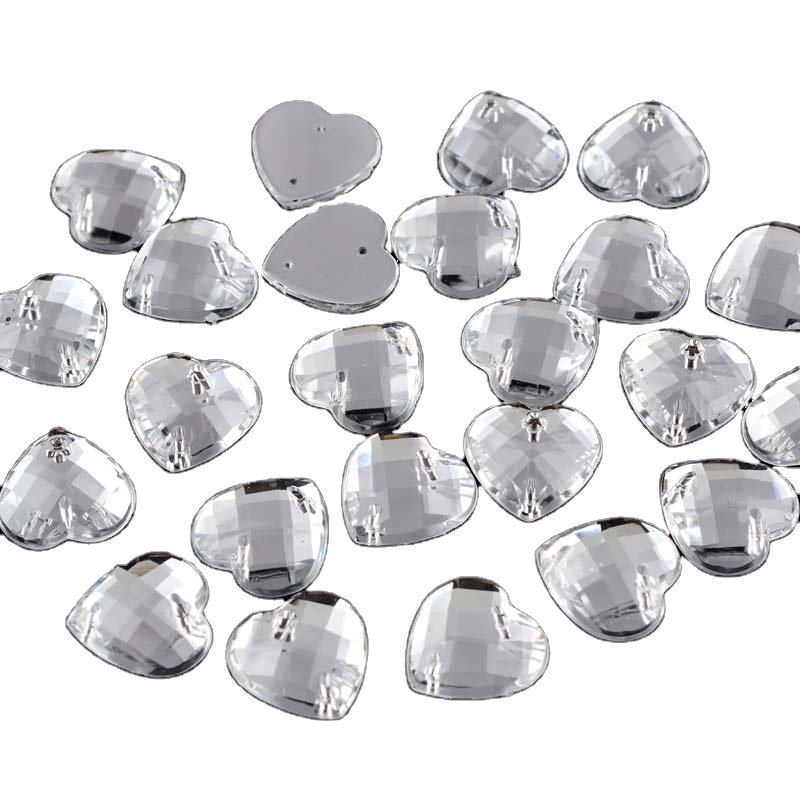 Custom Mini Pcs Crystal Rhinestones Ab Crystals Heart Glass Rhinestone For Diy Crafts Jewelry Making,8-18mm,White/Black