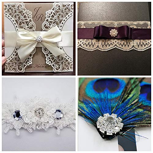 2024 Newest Pearl Flower Button Crystal Rhinestone FlatBack Charms For Wedding Quinceanera Birthday Invitations Decoration