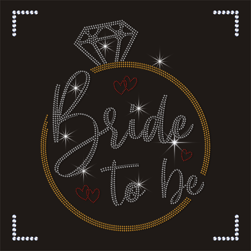 China Supplier's BRIDE Supper Bling Designer Patches 3D Iron-On Rhinestone Motif Shoes 8mm Size Letter Rhinestone Rransfers