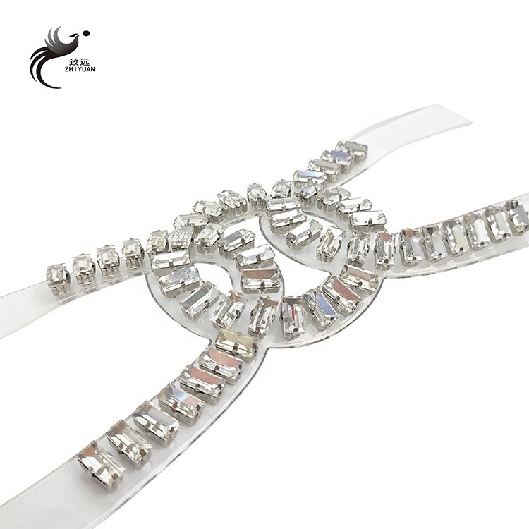 Shining sexy rhinestone crystal strap chain low heels beach rhinestone upper for ladies shoes