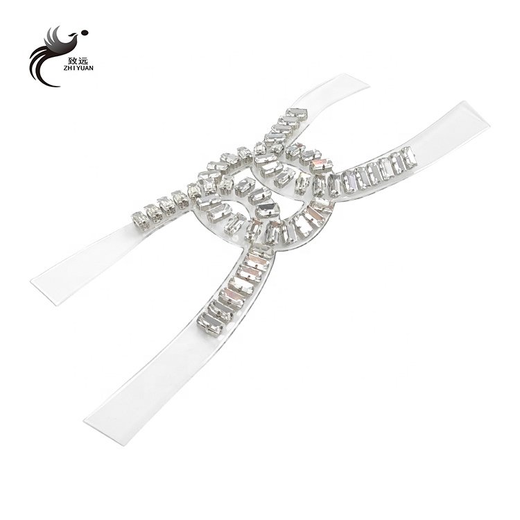Shining sexy rhinestone crystal strap chain low heels beach rhinestone upper for ladies shoes