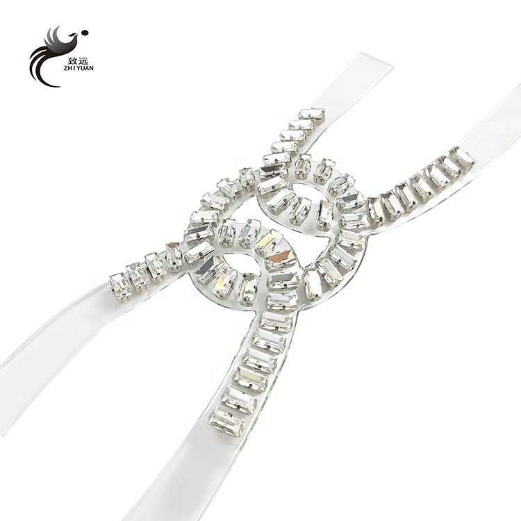 Shining sexy rhinestone crystal strap chain low heels beach rhinestone upper for ladies shoes