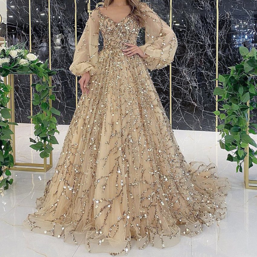 beautiful woman long flower gown Women's New Temperament Banquet Long Dress party evening girl Elegant dress evening party dress