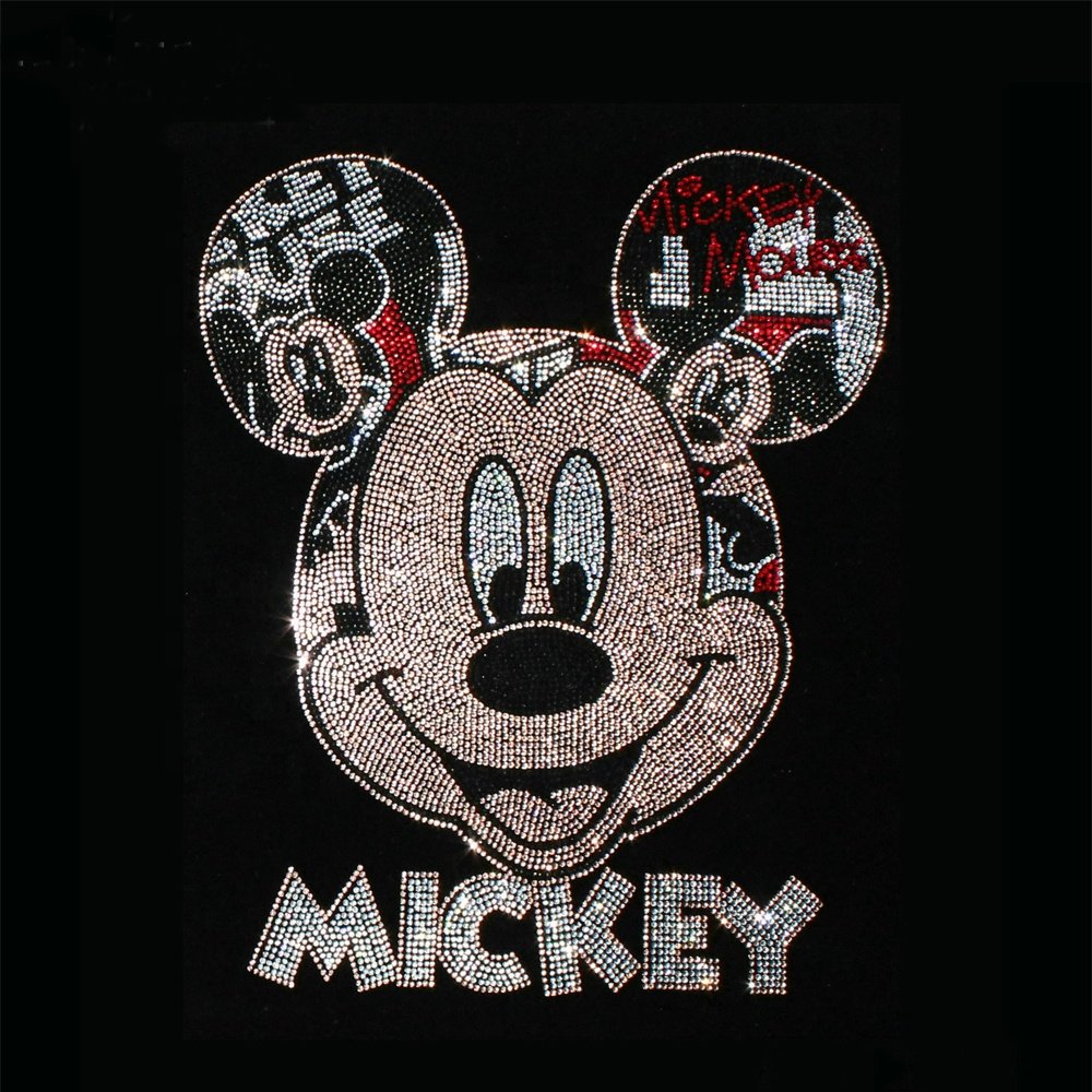 Factory Direct Sale Korean Heat Transfer Rhinestone Hot Fix Motif Designs For Fabric