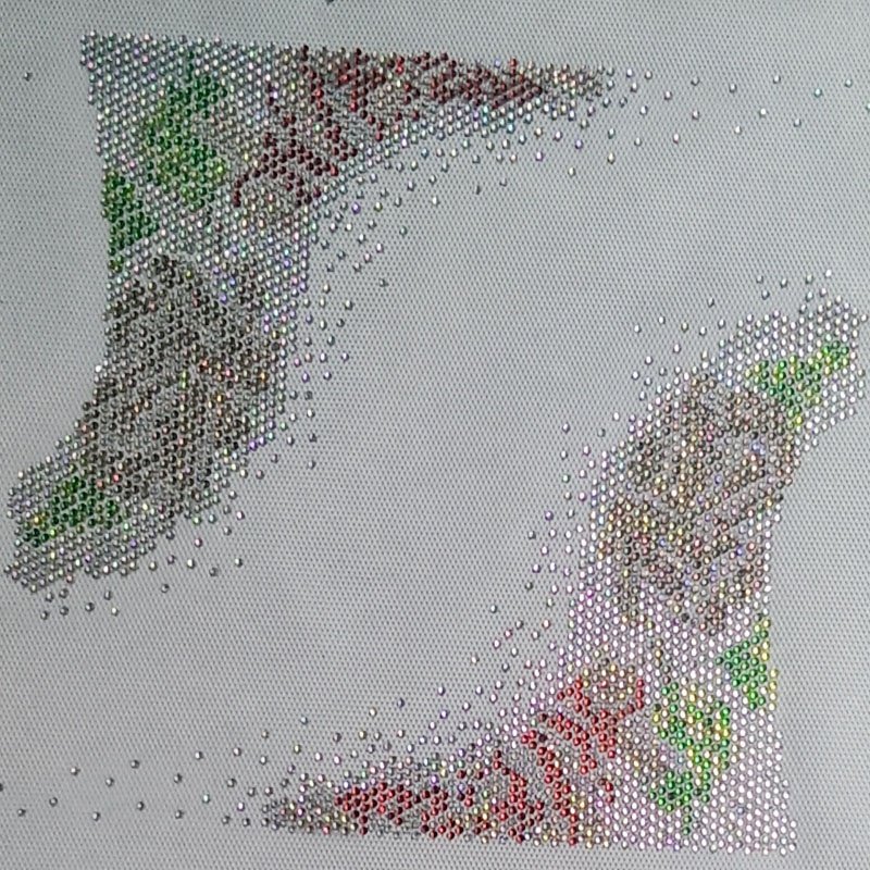 Factory Direct Sale Korean Heat Transfer Rhinestone Hot Fix Motif Designs For Fabric
