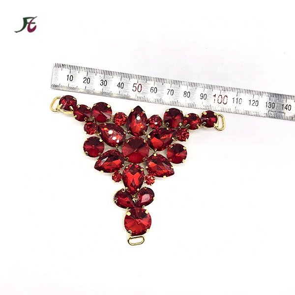 Chinese wholesale fancy T shape rhinestones shoe chain shoe decorations for women sandals