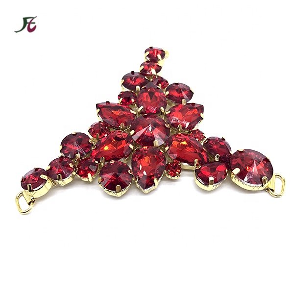 Chinese wholesale fancy T shape rhinestones shoe chain shoe decorations for women sandals